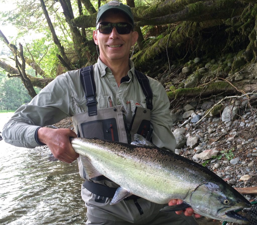 Tim with a nice hatchery spring chinook 